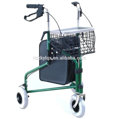 three wheels walker with bags Rollator