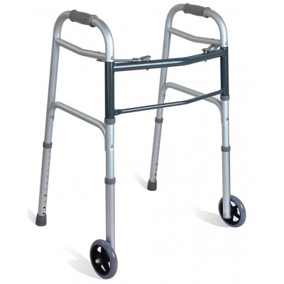 Aluminum Folding adjustable Walker walking Aid with wheels ZX710L-5