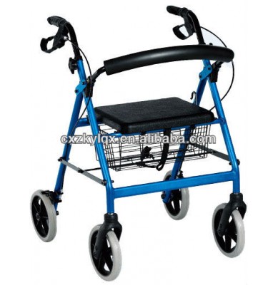 Aluminum folding backrest rollator /lightweight walking aid/shopping cart/trolley GWC9961L