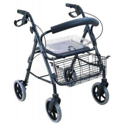 Aluminum elderly Rollator walker with four/4 wheels