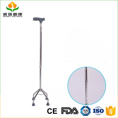 Adjustatble aluminum 4-legs crutch cane accessories for elder and handicapped or patient