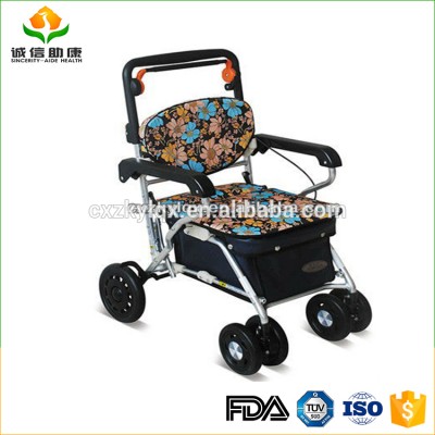 Folding aluminum ABS polyester and intensifying nylon shopping trolley cart GWC9005A