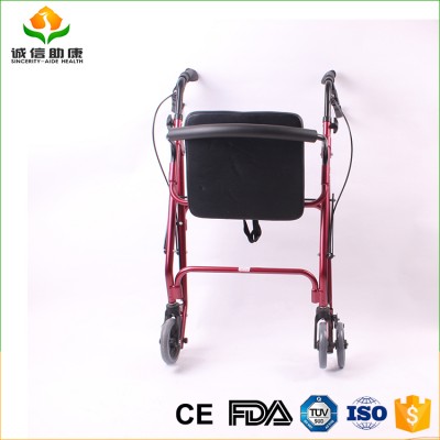 Wholesale professional shopping cart aluminum european style rollator for elderly