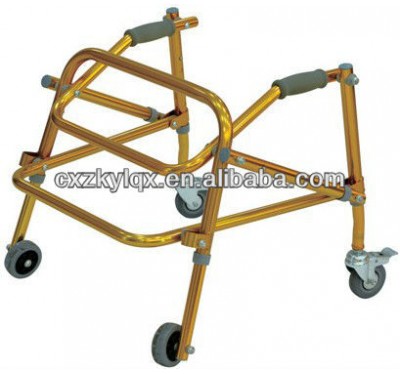 Aluminum walker with solid wheels /folding walking frame