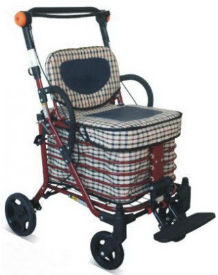 Easily folding steel material frame shopping rollator cart GWC9001C