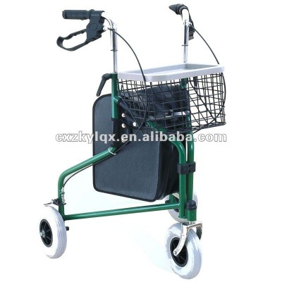 Three wheels with bag ,Steel orthopedic rollator,Elderly Shopping Cart,help assistant ,CE,iso,tuvGWC903G